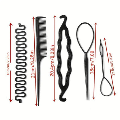 Factory wholesale centipede braid hair braiding artifact suit hair curler set hair tools lazy hair style - image 5