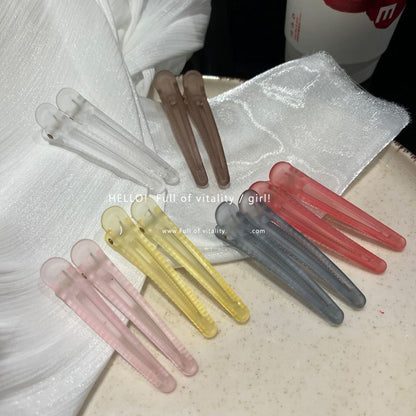 Ins Wind Frosted Duckbill Clip Positioning Clip Pad Hair Root Fluffy No Marginless Hair Clip Transparent Clip Bangs Clip Cosmetic Clip - image 1
