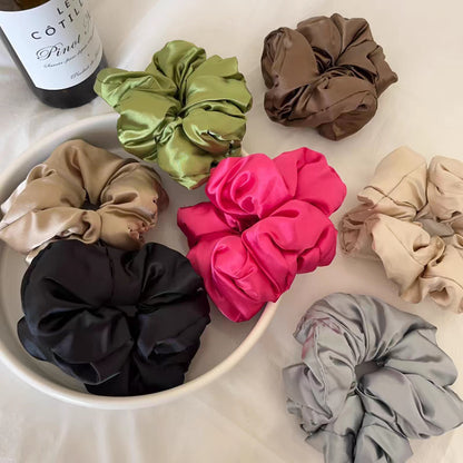 Korean-Style Silk Hair Tie Oversized Scrunchie for Women 2025 High Bun Elegant Non-Damaging Hair Rope - image 4