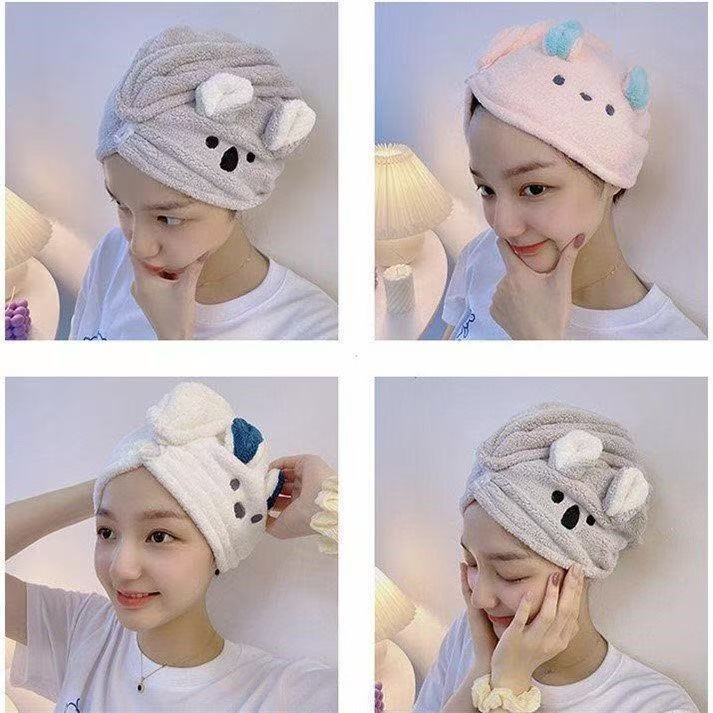 Dry Hair Cap for Girls, Cute, Super Fast Absorbent, Quick-Drying, Cute Long Hair Turban, Dry Hair Towel - image 1