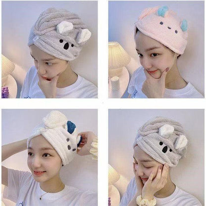 Dry Hair Cap for Girls, Cute, Super Fast Absorbent, Quick-Drying, Cute Long Hair Turban, Dry Hair Towel - image 1