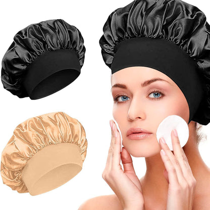 Amazon cross-border foreign trade wide-brimmed high elastic headscarf beauty cap shower cap hair care cap children's care sanding nightcap - image 1
