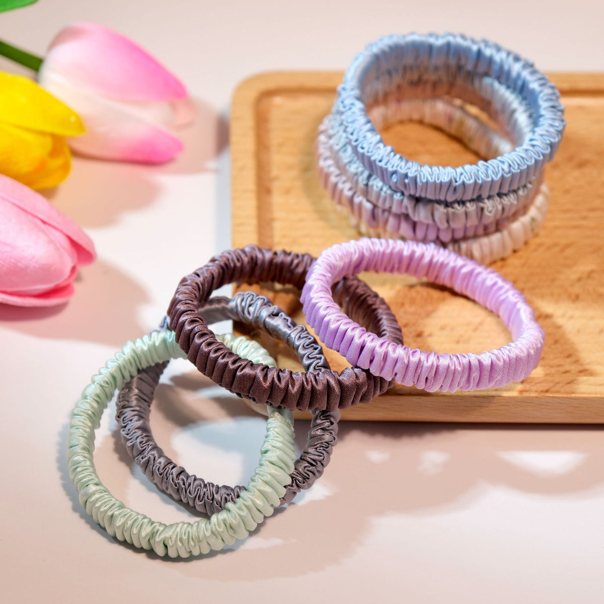 19mm 1cm Silk Small Intestine Hair Tie, No Trace, No Damage to Hair, Mulberry Silk Hair Tie Wholesale - image 2