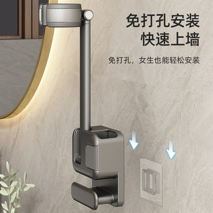 Toilet lazy hair dryer bracket hand-free hair dryer storage rack punch-free bathroom hair dryer storage rack - image 2