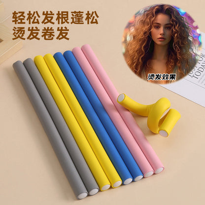 Lazy rubber hair curler squid eight-claw curly hair long hair curler non-hot hair curler foam curler - image 1