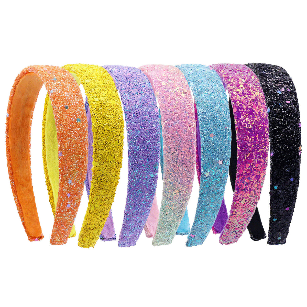 New fresh girls' headband high Skull top glitter 2.5cm wide edge hairpin color cross-border hair accessories headband supply - image 3