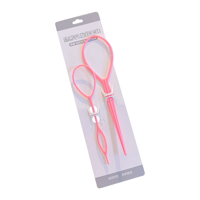 Children's Hair braiding hair pulling artifact little girl hair braiding tool hair pulling Pin Hook hair curler universal hair comb suit - image 5