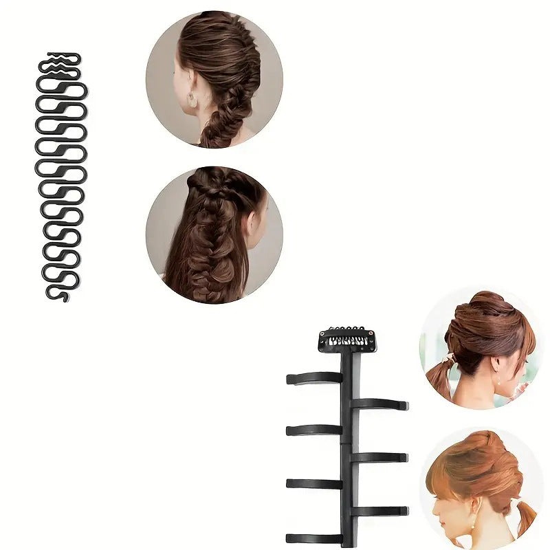 Hair braiding suit fish bone wave hair braiding device centipede braid hair curler twist braid hair braiding device modeling tool wholesale - image 3