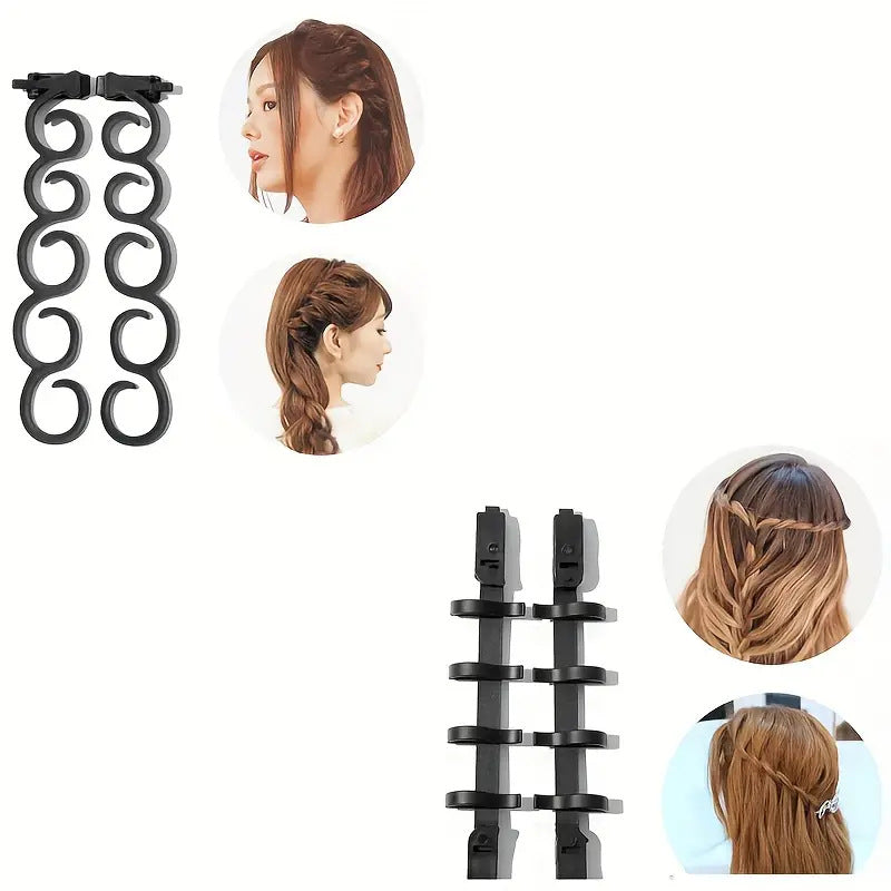 Hair braiding suit fish bone wave hair braiding device centipede braid hair curler twist braid hair braiding device modeling tool wholesale - image 4