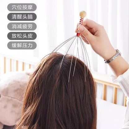 Octopus head scratching massager ball massage claw five claw head massage scalp soul extractor wholesale - image 2