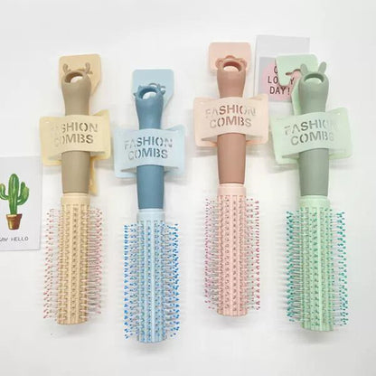 Hairdressing Curling Comb Mousse Round Roller Comb Non-slip Handle Roller Comb/styling Comb Massage Anti-static Curly Hair - image 1