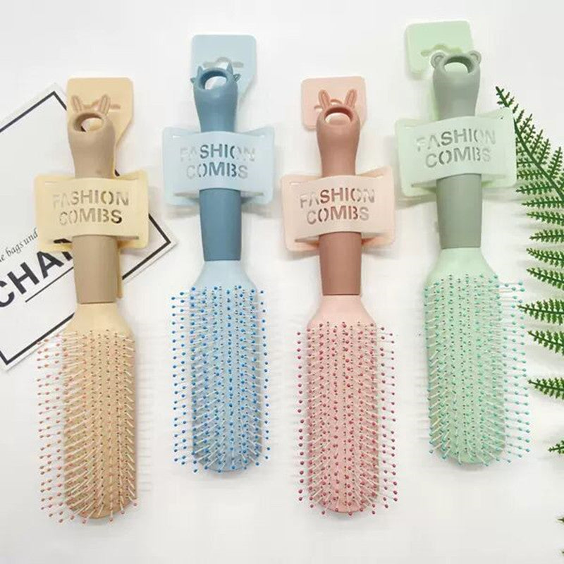 Hairdressing Curling Comb Mousse Round Roller Comb Non-slip Handle Roller Comb/styling Comb Massage Anti-static Curly Hair - image 2