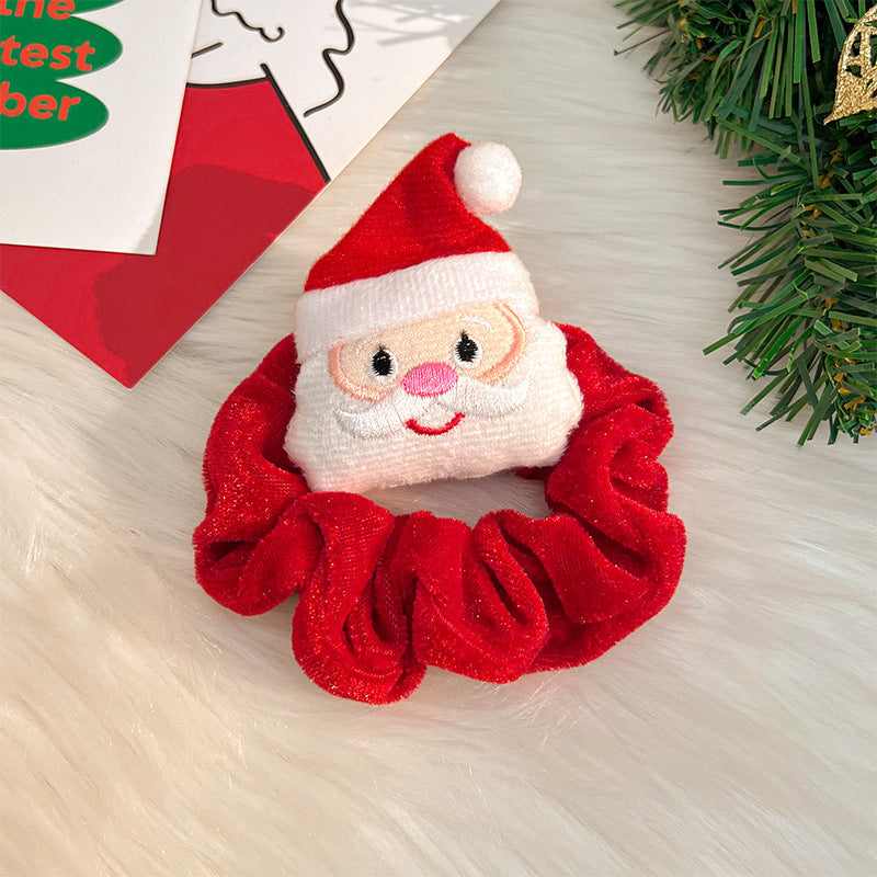 Christmas Deer Plush Large Intestine Hair Band for Women High Elasticity and Durable Hair Rope Cute Doll Rubber Band Hair Accessories Headband - image 4