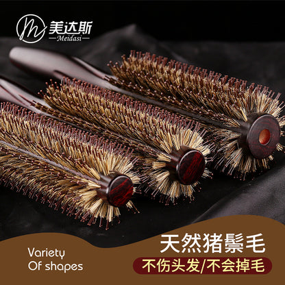 Direct supply of large long professional comb cylinder curly hair comb mane inner buckle blow hair styling roll comb wholesale - image 1