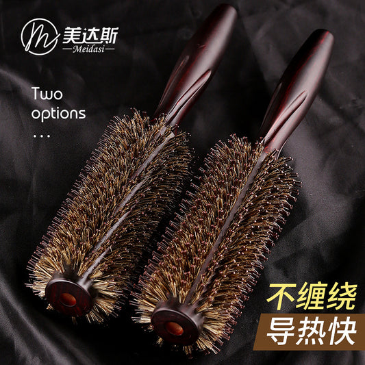 Direct supply of large long professional comb cylinder curly hair comb mane inner buckle blow hair styling roll comb wholesale - image 2