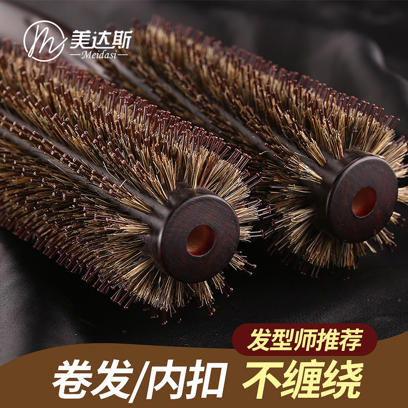 Direct supply of large long professional comb cylinder curly hair comb mane inner buckle blow hair styling roll comb wholesale - image 3