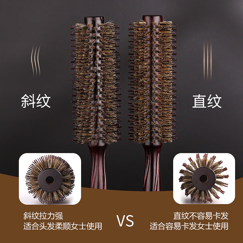 Direct supply of large long professional comb cylinder curly hair comb mane inner buckle blow hair styling roll comb wholesale - image 4