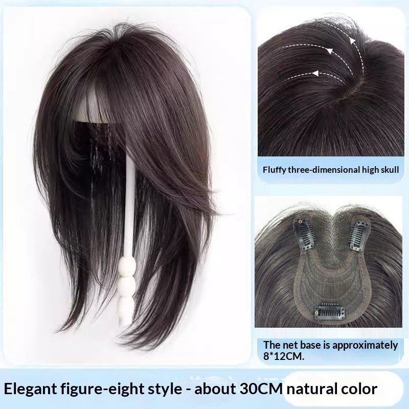 No Hairnet Needed Women's Hairpiece For Crown Area To Add Volume One-piece