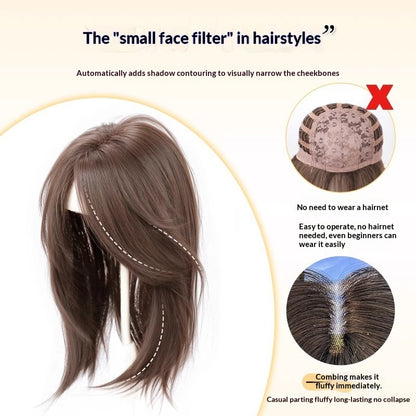 No Hairnet Needed Women's Hairpiece For Crown Area To Add Volume One-piece