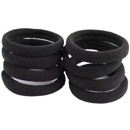 E-commerce for welfare products simple black basic hair rope hair ring seamless hair ring horsetail high elastic rubber band - image 5