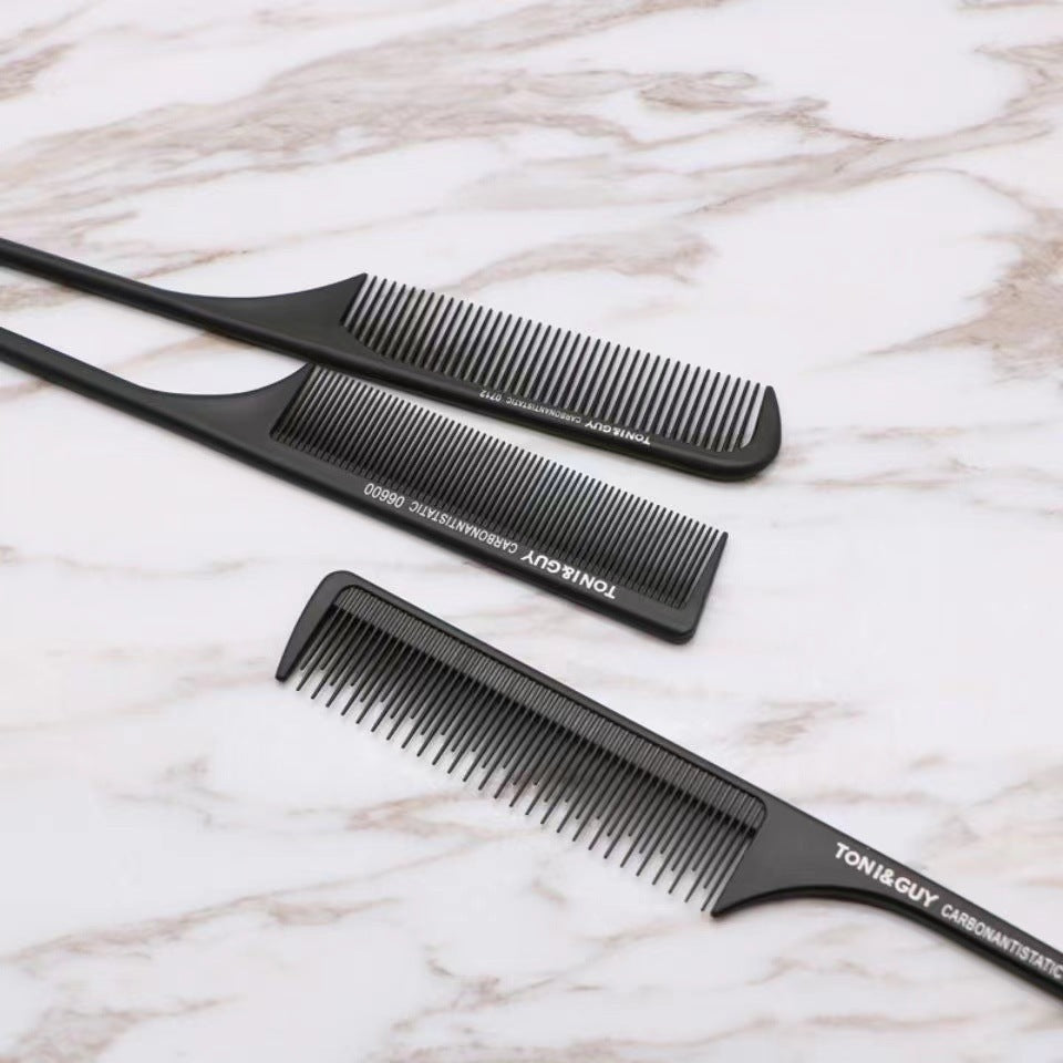 steel needle highlighting comb pointed tail comb hair salon styling comb distribution comb plastic highlighting hair comb steel needle rat tail hair comb - image 3