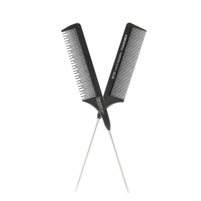 steel needle highlighting comb pointed tail comb hair salon styling comb distribution comb plastic highlighting hair comb steel needle rat tail hair comb - image 5