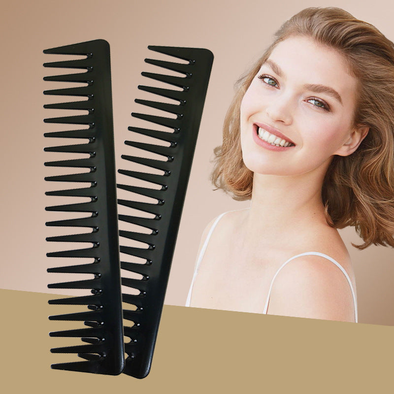 Big Tooth Comb Women's Curly Hair Comb Household Wide Tooth Electrostatic Hairdressing Tool Anti-Big Curly Long Hair Wet Hair Straight Hair Comb without Knottin - image 1