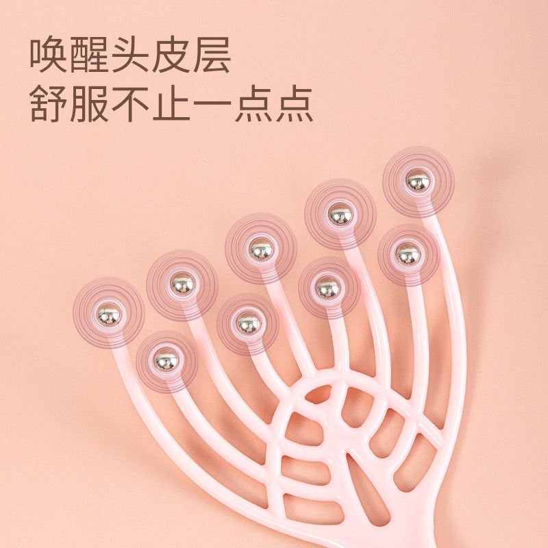 Nine-claw head massager scalp ball manual massage five-claw head therapy relaxation decompression scratching hair comb artifact - image 2