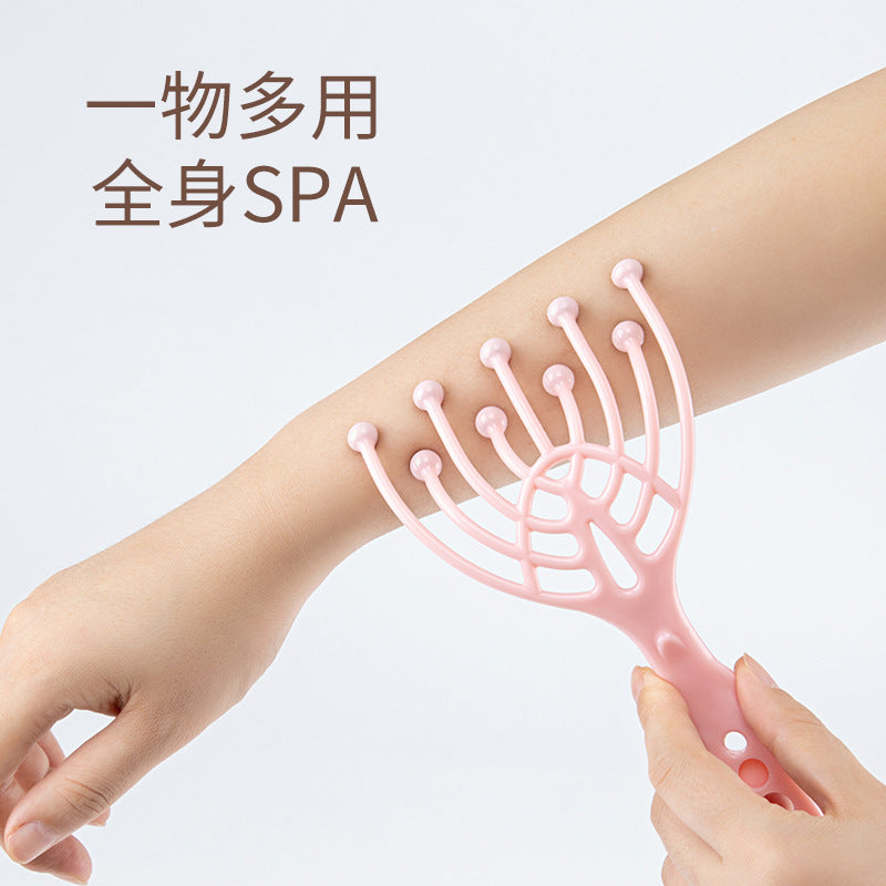 Nine-claw head massager scalp ball manual massage five-claw head therapy relaxation decompression scratching hair comb artifact - image 3