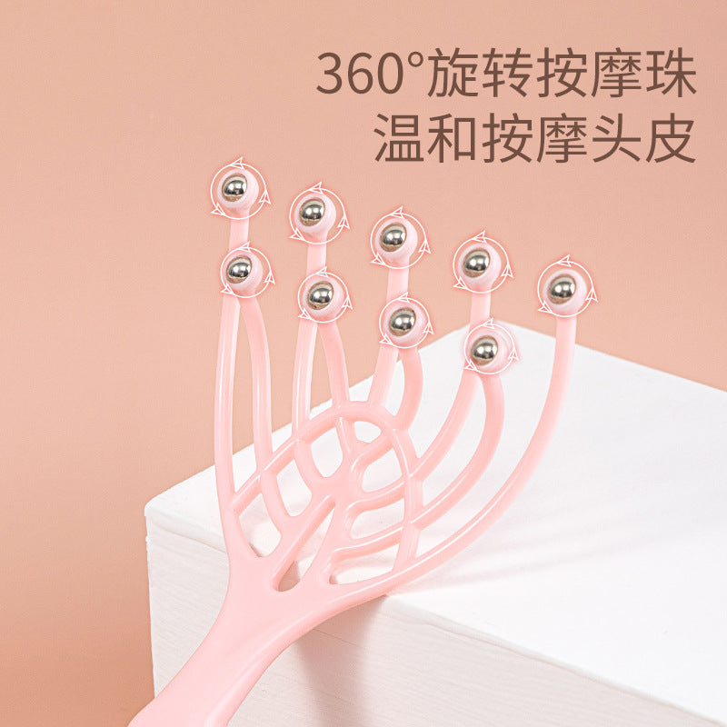 Nine-claw head massager scalp ball manual massage five-claw head therapy relaxation decompression scratching hair comb artifact - image 4