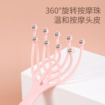 Nine-claw head massager scalp ball manual massage five-claw head therapy relaxation decompression scratching hair comb artifact - image 4