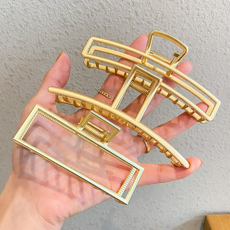 Pearl Hair Clip Back Head Clip Large South Korea Elegant Alloy Shark Clip Hair Clip Hair Clip Hair Clip Headwear - image 2
