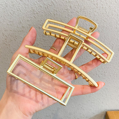 Pearl Hair Clip Back Head Clip Large South Korea Elegant Alloy Shark Clip Hair Clip Hair Clip Hair Clip Headwear - image 2