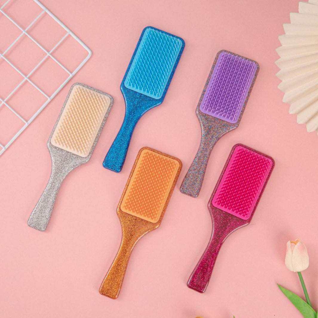 Comb Glitter Fluffy Tt Comb Women's Home Curly Hair Massage Comb Girls' Special Air Cushion Comb Smoothing Comb Anti-Knot Hair Care - image 1