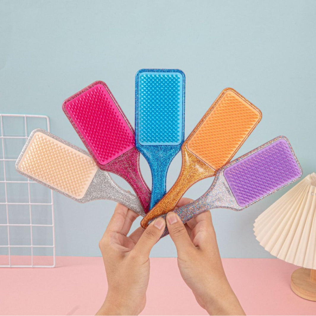 Comb Glitter Fluffy Tt Comb Women's Home Curly Hair Massage Comb Girls' Special Air Cushion Comb Smoothing Comb Anti-Knot Hair Care - image 4