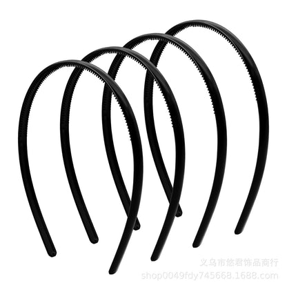 0.8cm Cross-Border Popular Hairband in Europe and America, Plastic Narrow Edge Wavy Hairband, Face Washing Hairband, Hair Accessory Headwear - image 1