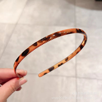 0.8cm Cross-Border Popular Hairband in Europe and America, Plastic Narrow Edge Wavy Hairband, Face Washing Hairband, Hair Accessory Headwear - image 3