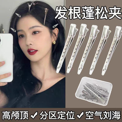 Hair root fluffy clip side bangs makeup styling seamless hair clip positioning high cranial top artifact duckbill clip hair clip - image 1