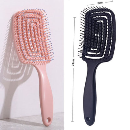 New Hollow Back-type Comb High-value Girl's Portable Hair Comb Fluffy Tight Scalp Massage Sparerib Comb - image 1