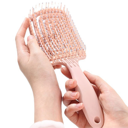 New Hollow Back-type Comb High-value Girl's Portable Hair Comb Fluffy Tight Scalp Massage Sparerib Comb - image 5