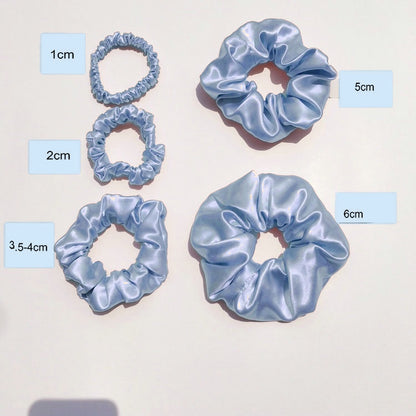 New high-end silk hair ring large intestine ring hair rope 100 mulberry silk hair care horsetail temperament head rope multi-color optional - image 1