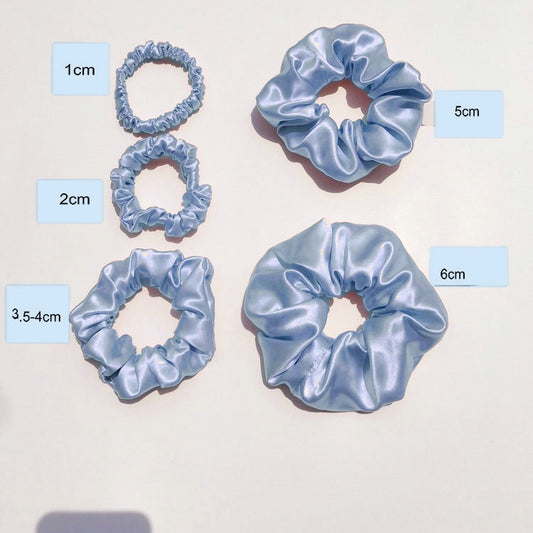 New high-end silk hair ring large intestine ring hair rope 100 mulberry silk hair care horsetail temperament head rope multi-color optional - image 1