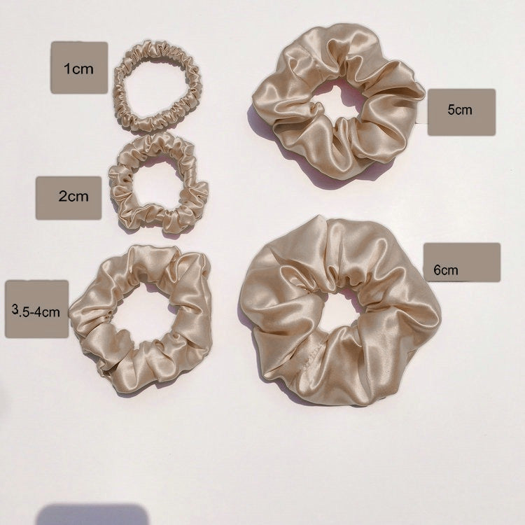 New high-end silk hair ring large intestine ring hair rope 100 mulberry silk hair care horsetail temperament head rope multi-color optional - image 4