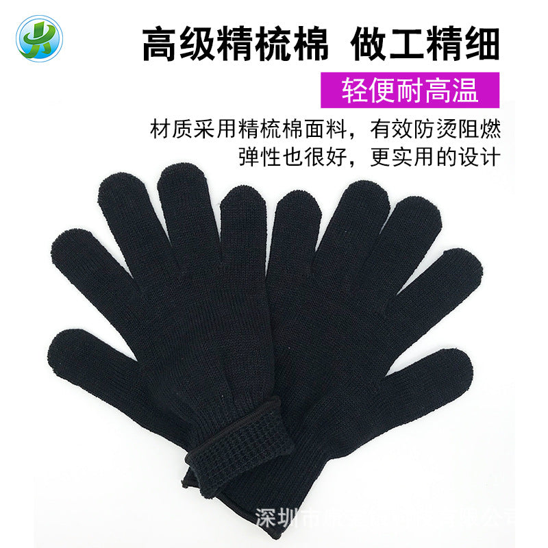 High temperature resistant gloves core 100 degree hair salon perm curly hair straightener matching use anti-scald heat insulation gloves - image 3