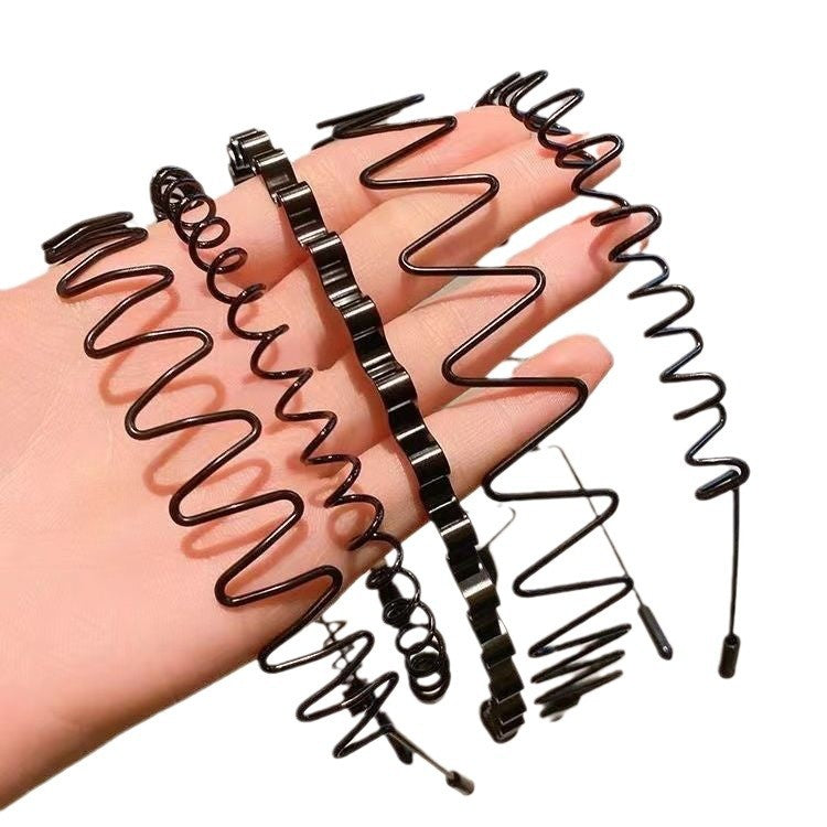 Boys Hair Band Invisible Pressure Hair Back Wavy Hair Band South Korea Wash Face Sports Hair Band Explosion Hair Card for Women - image 5