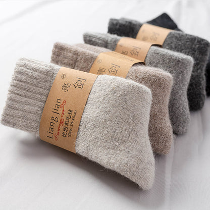 Super thick winter socks wool socks men and women thick wool socks padded men's socks women's socks warm socks a generation of hair - image 1