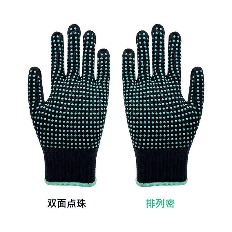 Hair Straightening Comb Anti-Scalding Gloves Hair Perm Non-Slip Anti-Scalding Hair Straightener Dot Bead Insulation Double-Sided Dot Bead High Temperature Resis - image 2