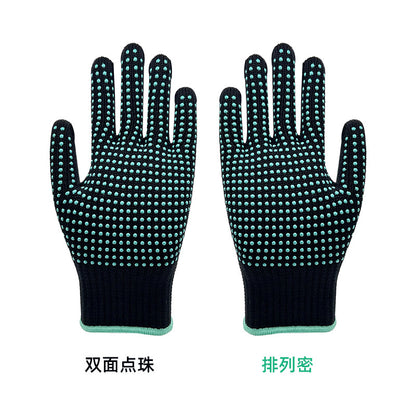 Hair Straightening Comb Anti-Scalding Gloves Hair Perm Non-Slip Anti-Scalding Hair Straightener Dot Bead Insulation Double-Sided Dot Bead High Temperature Resis - image 2