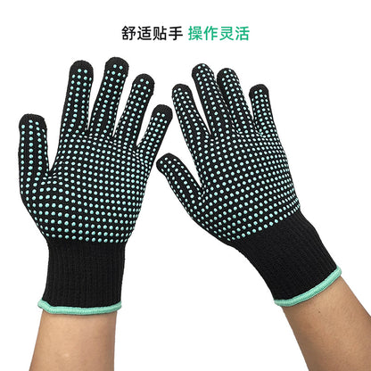 Hair Straightening Comb Anti-Scalding Gloves Hair Perm Non-Slip Anti-Scalding Hair Straightener Dot Bead Insulation Double-Sided Dot Bead High Temperature Resis - image 3