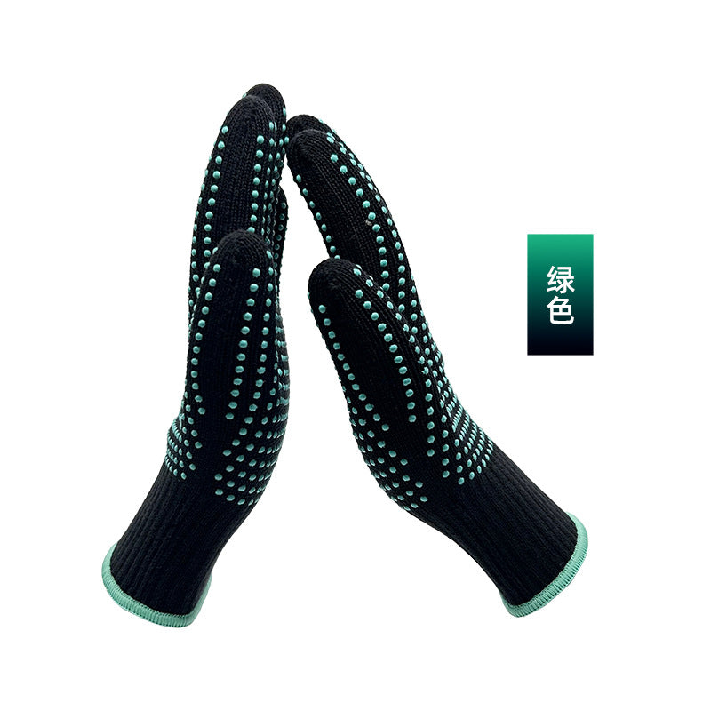 Hair Straightening Comb Anti-Scalding Gloves Hair Perm Non-Slip Anti-Scalding Hair Straightener Dot Bead Insulation Double-Sided Dot Bead High Temperature Resis - image 4